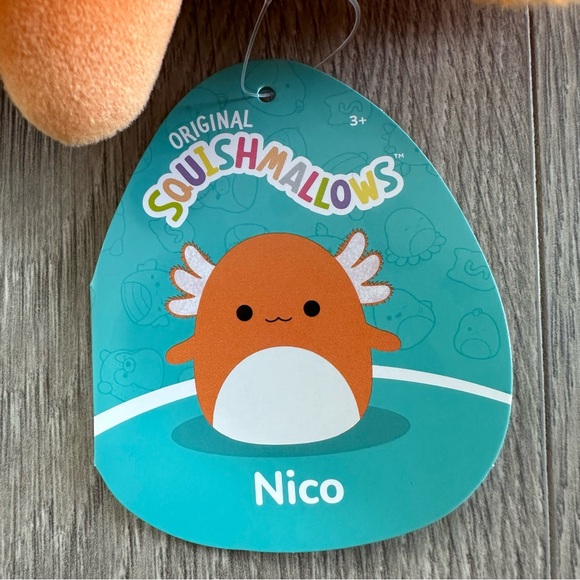 🆕 Squishmallow 5” Collectible Orange Axolotl Nico Sea Life Squishy Ocean Plush - Picture 4 of 7